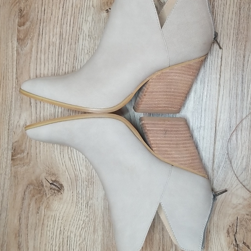 Mi.im Womens Beige Low Block Heel Booties Size 6.5 - Picture 8 of 16